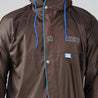 NiceG Men's Protective Raincoats with Adjustable Hood (Brown)